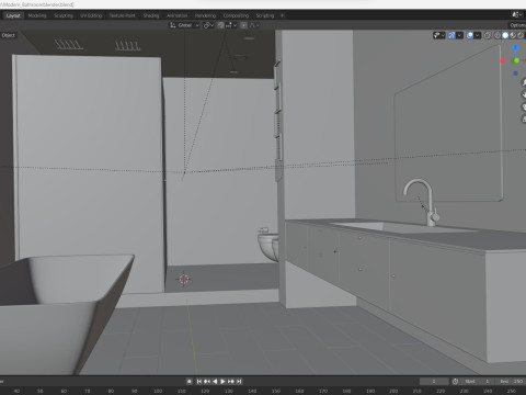 Modern Bathroom 3D Модель