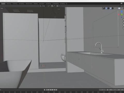 Modern Bathroom 3D Model
