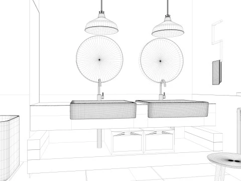 Modern Bathroom 2 3D Model