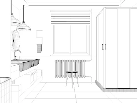 Modern Bathroom 2 3D Model