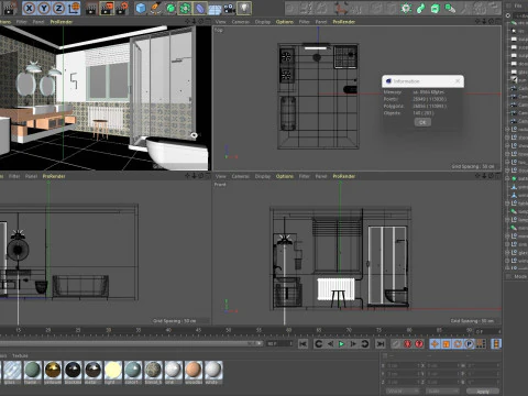 Modern Bathroom 2 3D Model