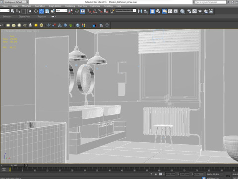 Modern Bathroom 2 3D Модель
