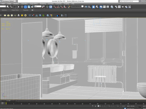 Modern Bathroom 2 3D Model