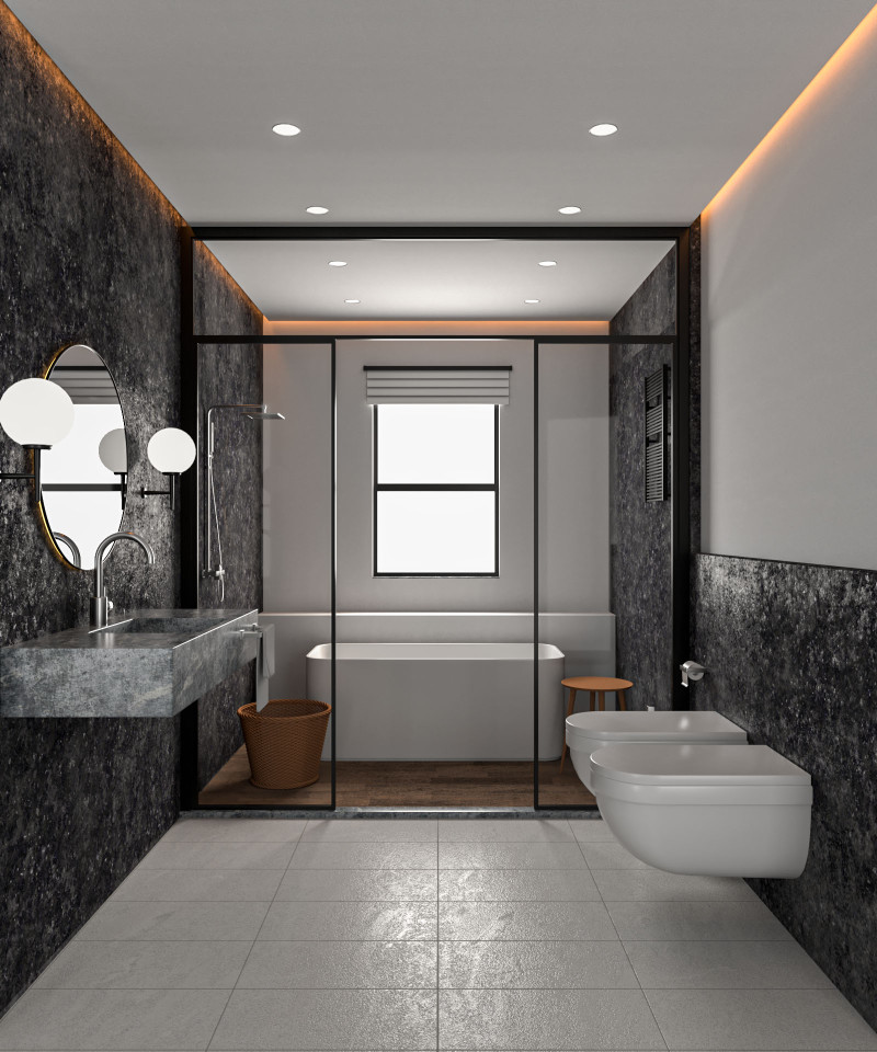 Modern Bathroom 3 interior Model 3D .c4d .max .obj .3ds .fbx .stl .blend 