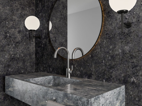 Modern Bathroom 3 interior Model 3D