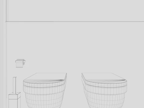 Modern Bathroom 3 interior 3D Model