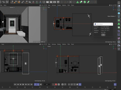 Modern Bathroom 3 interior 3D Model