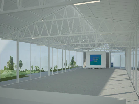 Modern Event Hall 3D Model
