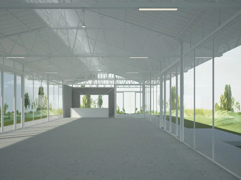 Modern Event Hall 3D Model