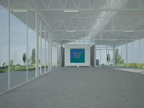 Modern Event Hall 3D Model