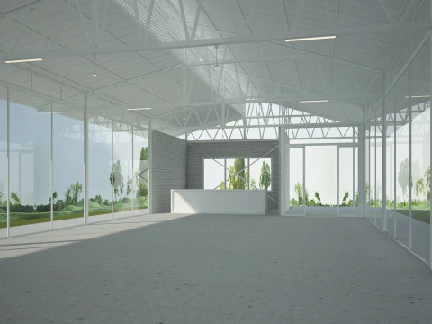 Modern Event Hall 3D Model