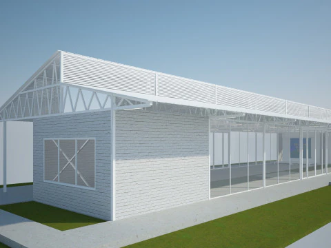 Modern Event Hall 3D Model