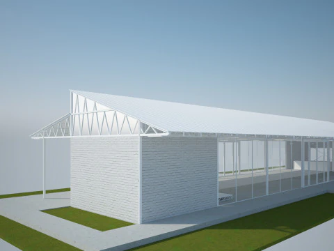 Modern Event Hall 3D Model