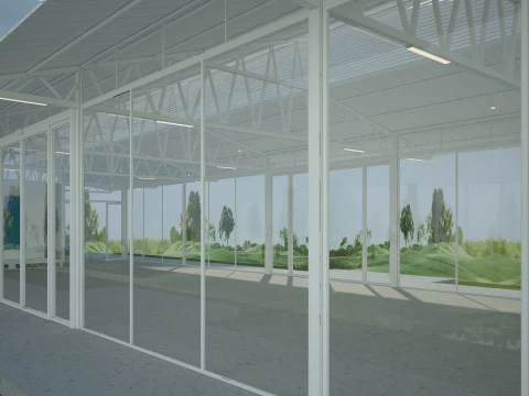 Modern Event Hall 3D Model