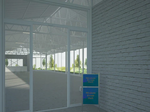 Modern Event Hall 3D Model