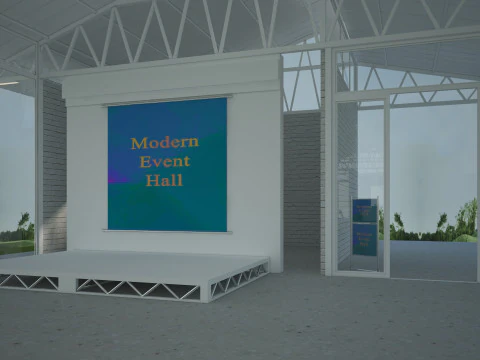 Modern Event Hall 3D Model