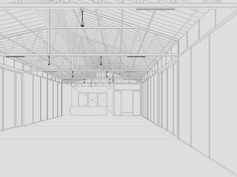 Modern Event Hall 3D Model