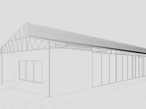 Modern Event Hall 3D Model