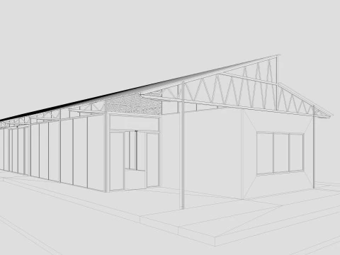 Modern Event Hall 3D Model