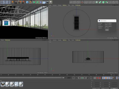 Modern Event Hall 3D Model