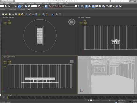 Modern Event Hall 3D Model