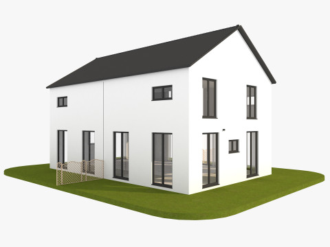 Modern German houses 3Dモデル