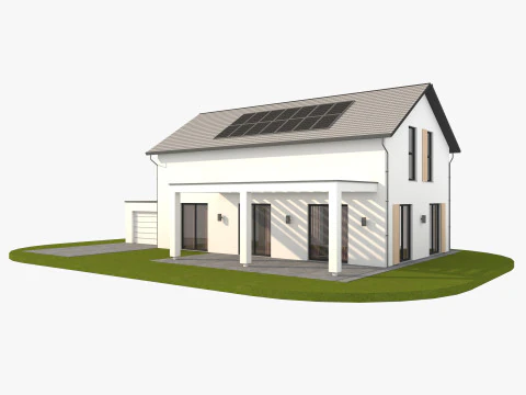 Modern German houses 3D Model