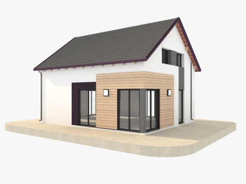 Modern German houses 3D Model