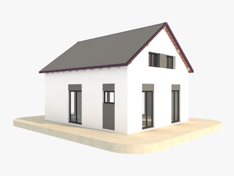 Modern German houses 3D Model