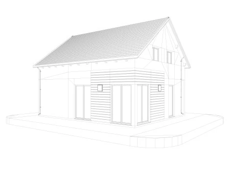 Modern German houses 3D Model
