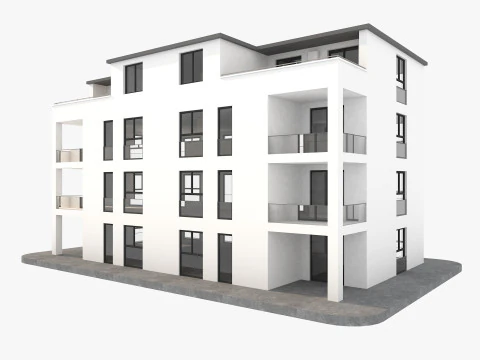 Modern German houses 3D Model