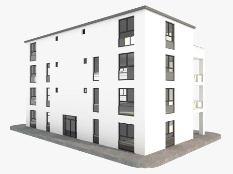 Modern German houses 3D Model