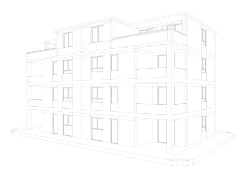 Modern German houses 3D Model