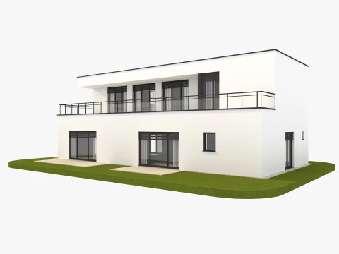 Modern German houses 3D Model