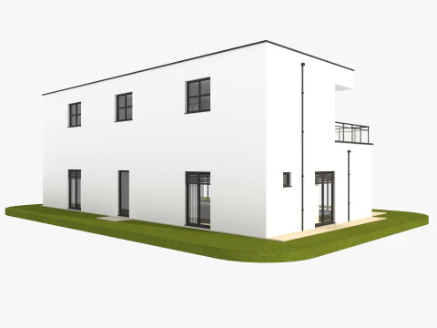 Modern German houses 3D Model