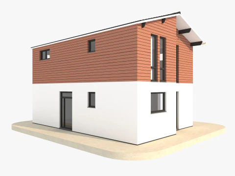 Modern German houses 3D Model