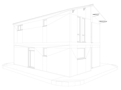 Modern German houses 3Dモデル