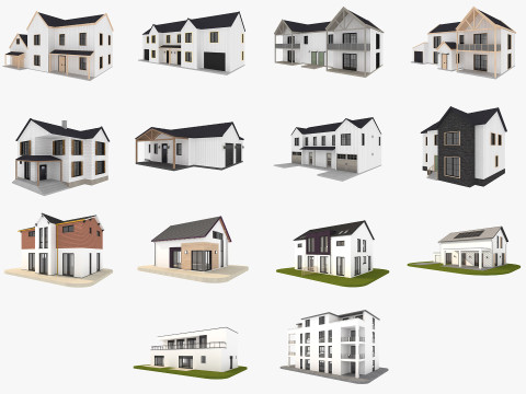 Modern Houses Collection Modèle 3D