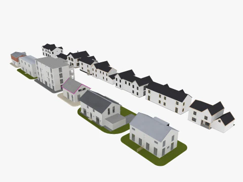 Modern Houses Collection 3D Model