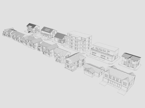 Modern Houses Collection 3D Model