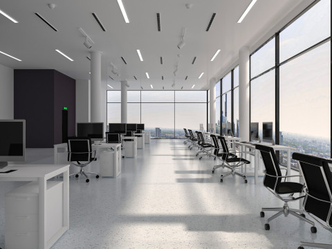 Modern Office interior 3D-Modell