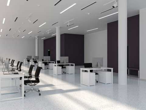 Modern Office interior 3D-Modell