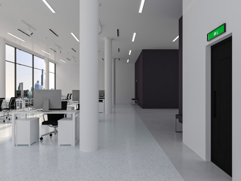 Modern Office interior 3D-Modell