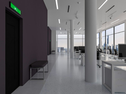Modern Office interior 3D-Modell