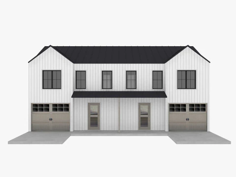 Modern Residential House 1 Low-poly 3D Model