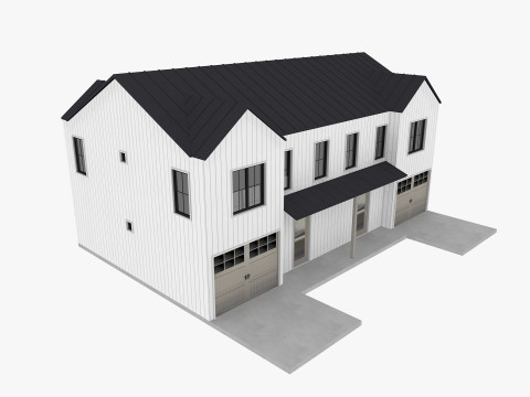 Modern Residential House 1 Low-poly 3D Модель