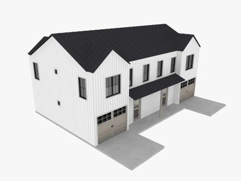 Modern Residential House 1 Low-poly 3D Model
