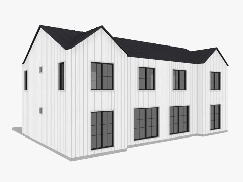 Modern Residential House 1 Low-poly 3D Model