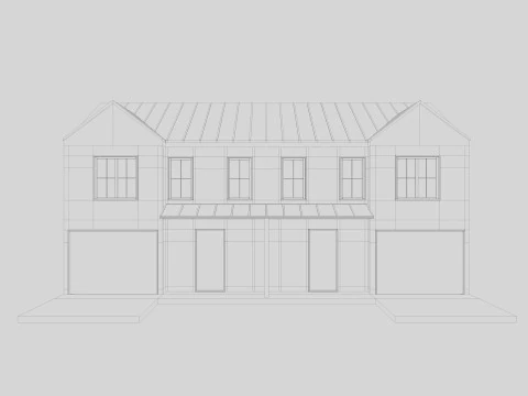 Modern Residential House 1 Low-poly 3D Model