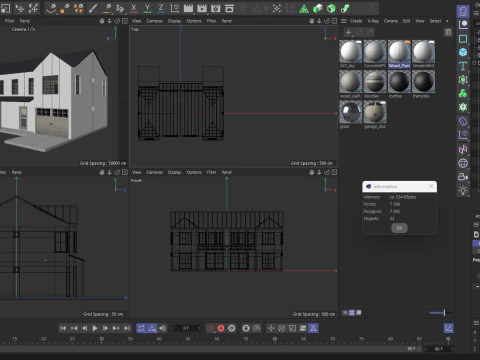 Modern Residential House 1 Low-poly 3D Model